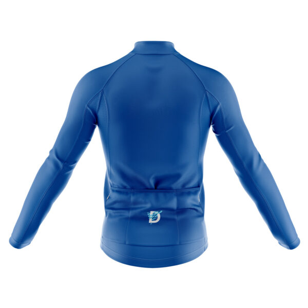 Camisa Ciclismo Manga Longa Bike Forever Azul Proteção UV Dryfit - Imagem 3