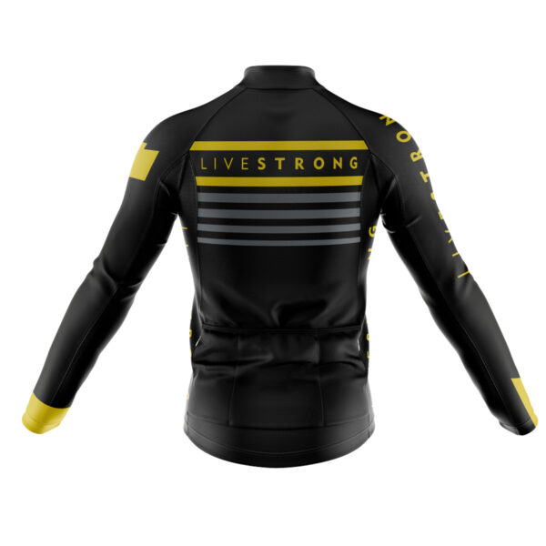 Camisa Ciclismo Livestrong Manga Longa Zíper Full Fitness Dry Fit Decole - Imagem 2