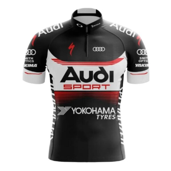 Kit Pai E Filho Camisa Audi Ciclismo Adulto Infantil Bike - Imagem 6
