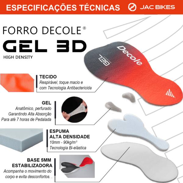 Bermuda Bike Forever Preta Ciclismo C/ Forro Gel Confortável - Imagem 2