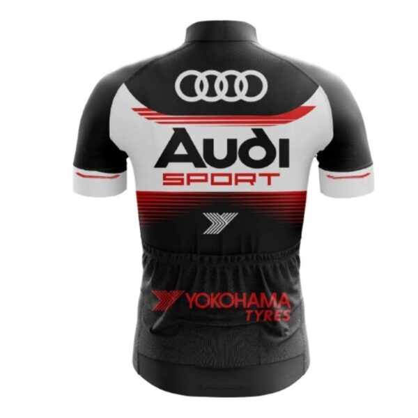 Kit Pai E Filho Camisa Audi Ciclismo Adulto Infantil Bike - Imagem 2