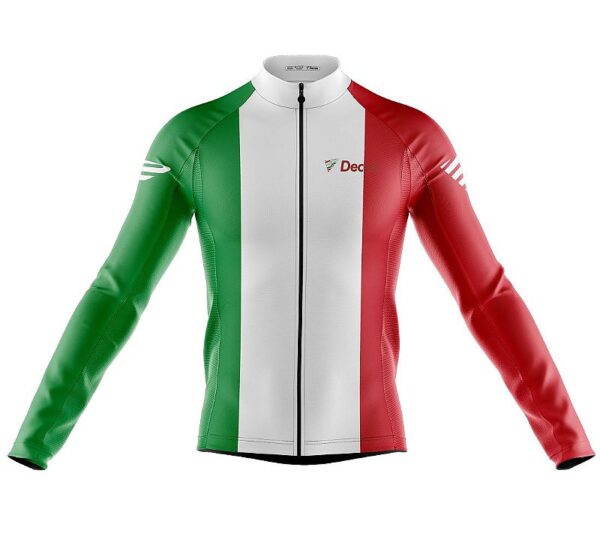 Camisa Ciclismo Itália Manga Longa Decole Uv Bike Mtb - Imagem 1