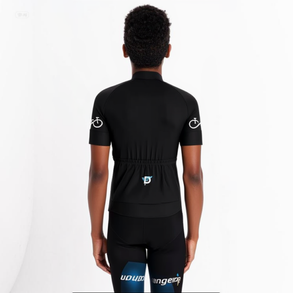 Camisa Ciclismo Infantil Bike Forever Preta Manga Curta Dryfit - Imagem 2
