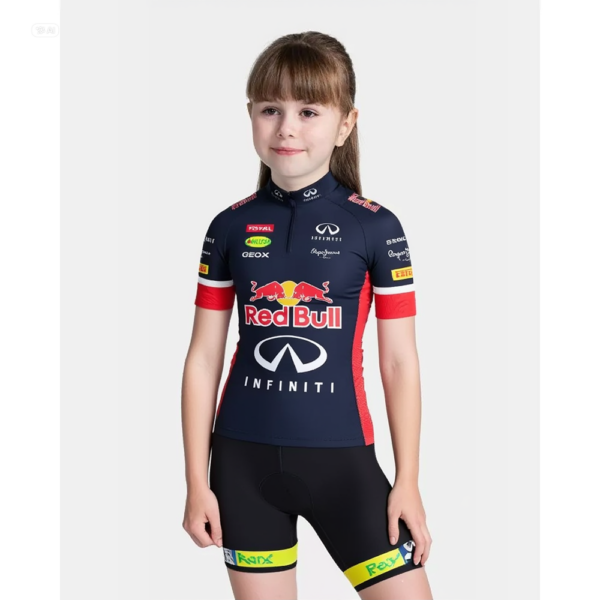 Camisa Ciclismo Infantil Red Bull Manga Curta - Imagem 1