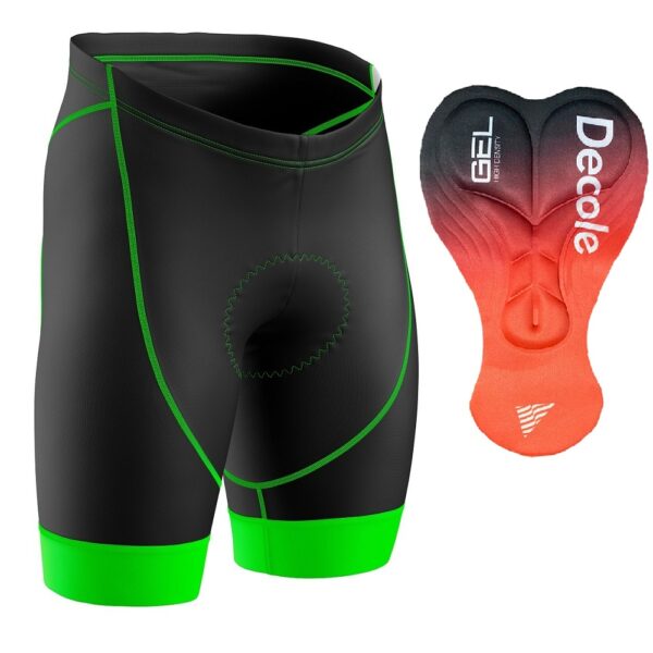 Bermuda Masculina de Compressão com Forro Gel Faixa Verde - Imagem 1