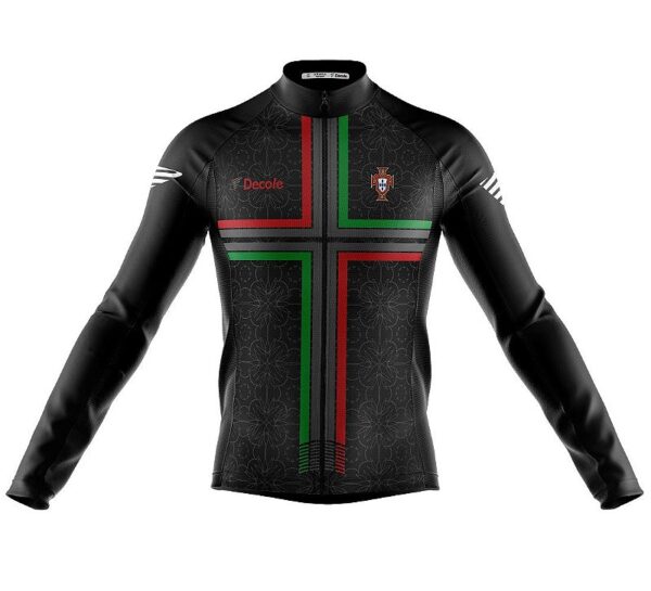 Camisa Ciclismo Portugal Manga Longa Proteção Uv Decole - Imagem 1