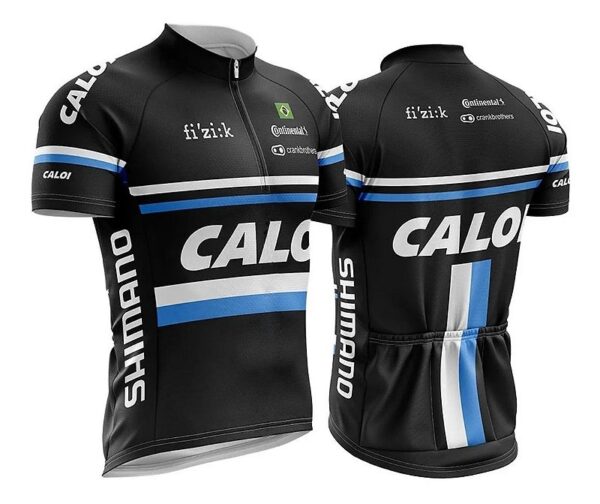 Kit Pai E Filho Camisa Caloi Ciclismo Manga Curta Zíper Fitness Mtb - Imagem 6