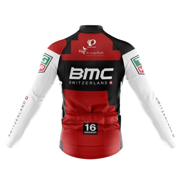 Camisa Ciclismo BMC Manga Longa Zíper Full Fitness Dry Fit Decole - Imagem 2