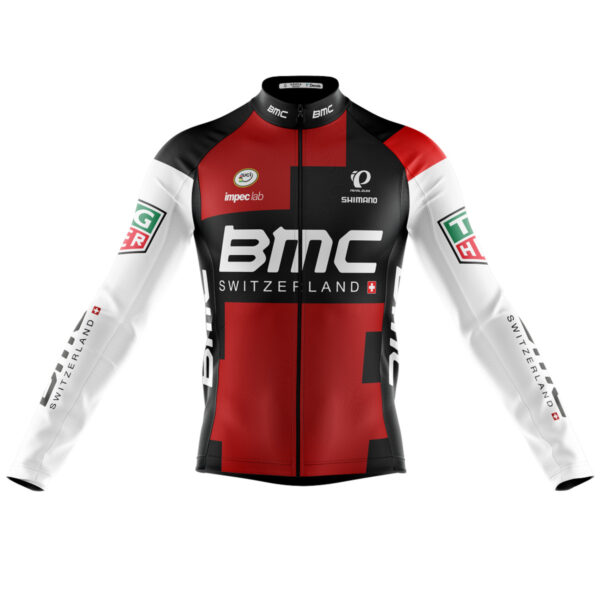 Camisa Ciclismo BMC Manga Longa Zíper Full Fitness Dry Fit Decole - Imagem 1