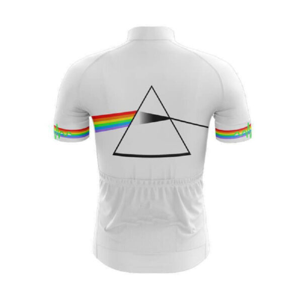 Kit Camisa Ciclismo Pai E Filho Meio Zíper Pink Floyd Branco - Imagem 2