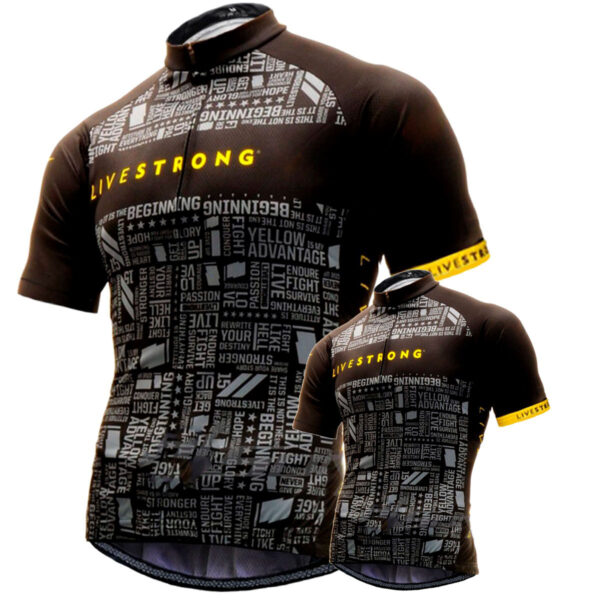 Kit Camiseta Ciclismo Livestrong Pai E Filho Proteção Mtb Uv - Imagem 1