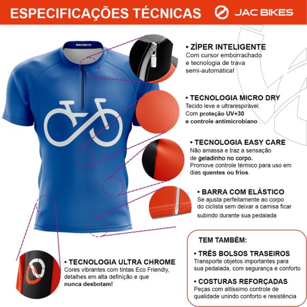 Conjunto Camisa Bike Forever Manga Curta E Bermuda Mtb Dry - Imagem 5