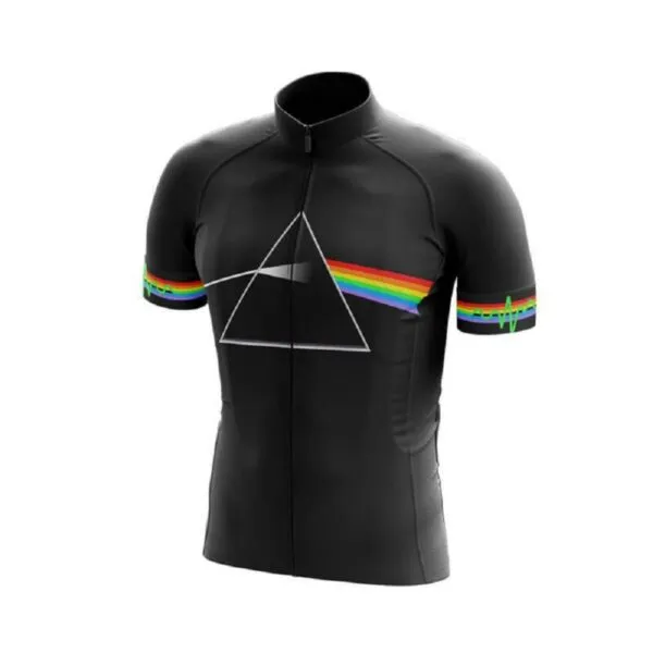 Camisa Ciclismo Pink Floyd Preta Manga Curta Zíper Fitness Dry Fit Mtb - Imagem 3